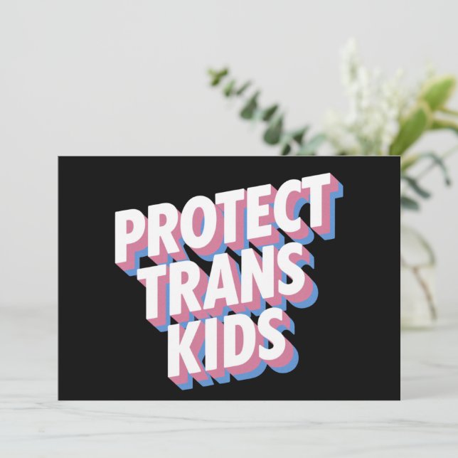 Convite Proteger Crianças Trans LGBTI+ Orgulho do Mês dos  (Em pé/Frente)