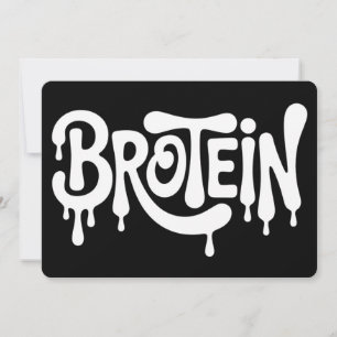 Convite Proteína Broteína Engraçada Bro Gym LGBTQ Orgulho 