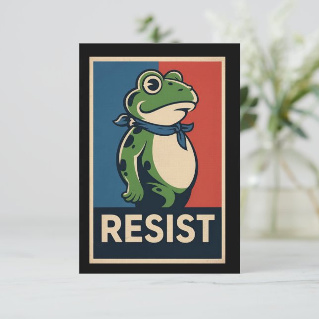 Convite Protesto de Sapo de Portland Contra Resistência ao (Em pé/Frente)