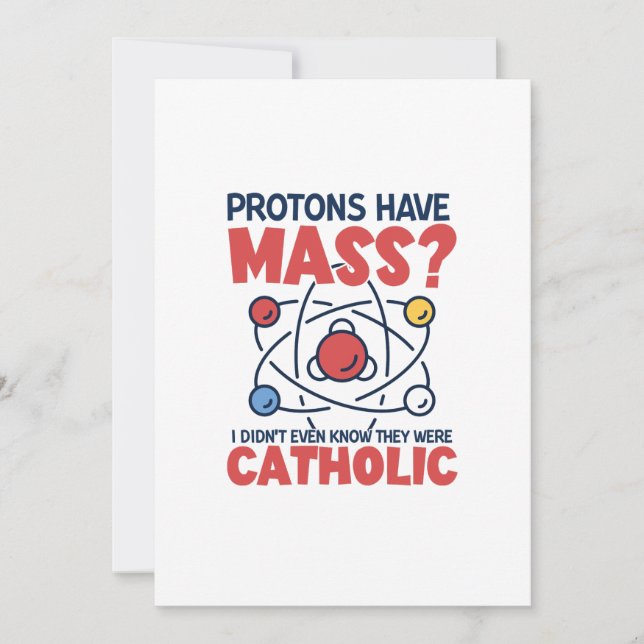 Convite Protons têm massa que eu nem sabia que eram (Frente)