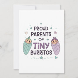 Convite Proud Parents of Tiny Burritos Art