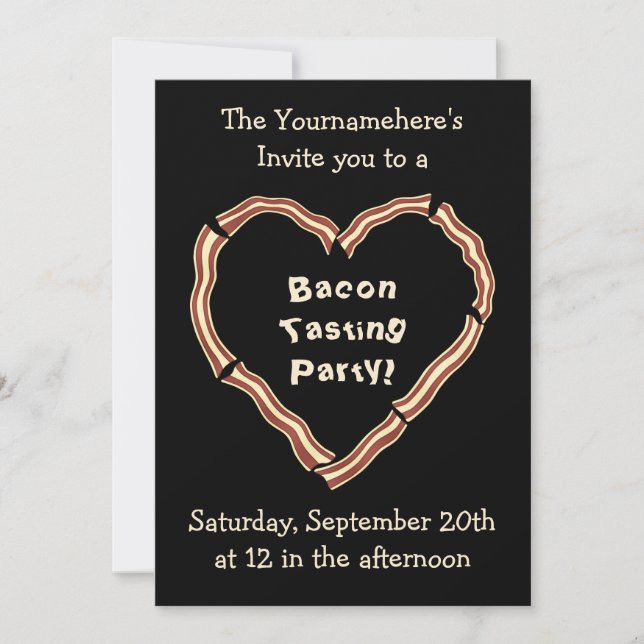 Convite Provando Bacon (Frente)