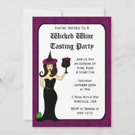 Convite Provando De Vinho Com Feiticeira De Vinho Convidad