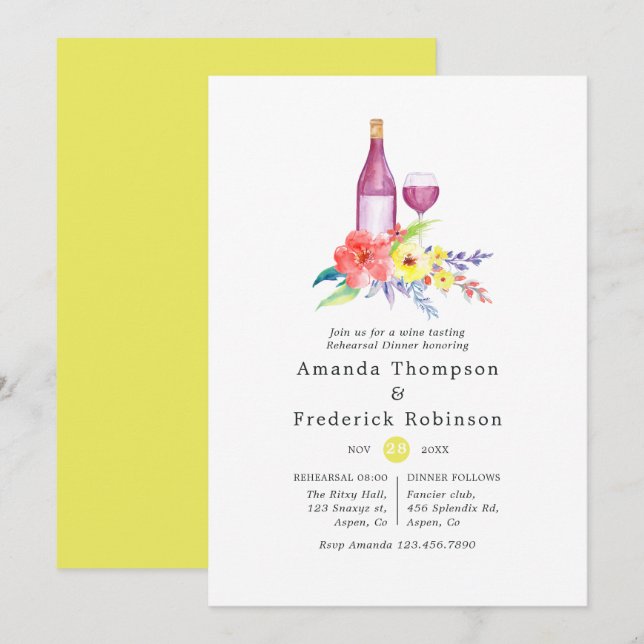 Convite Provando de Vinho Janto por Ensaio de Placas Sunny (Frente/Verso)