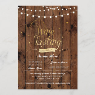 Convite Provando de vinho Madeira de Festa de aniversário 
