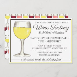 Convite Provando de vinho Vinho Branco Vidro Vidro Evento