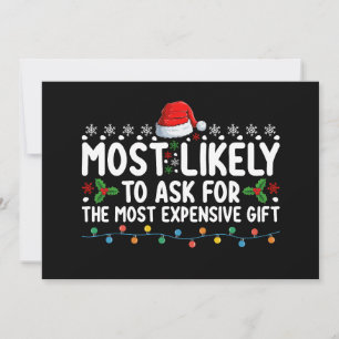 Convite Provável que Peça o Presente Mais Caro no Natal Ch