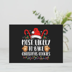 Convite Provavelmente Assa Biscoito de Natal Família de Na