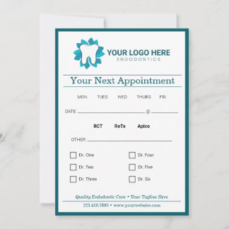 Convite Próximo Compromisso de Endodontica Editável