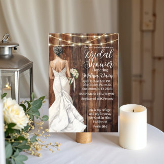 Convite Psalm 91:2 Bridal Shower Invitation