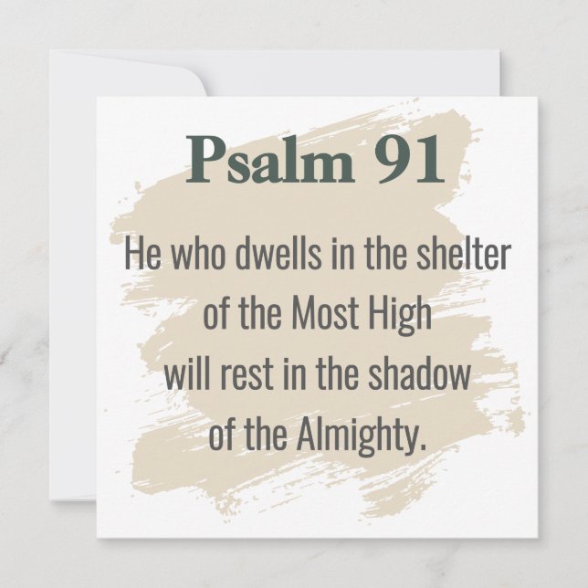 Convite Psalm 91 Scripture Card – Print or Download (Frente)