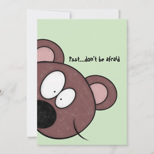 Convite Psst, não tenha medo, é o aniversário do seu amigo (Frente)