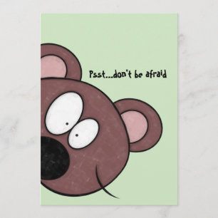 Convite Psst, não tenha medo, é o aniversário do seu amigo