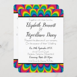 Convite Psychedelic Tie Dye Casamento