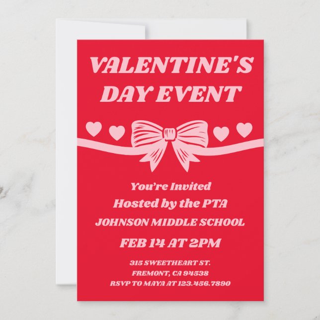Convite PTA Valentine’s Day Event (Frente)
