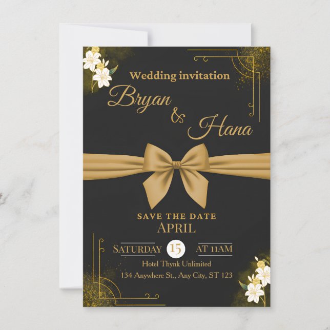 Convite Public Wedding Invitation – Elegant Minimal Design (Frente)