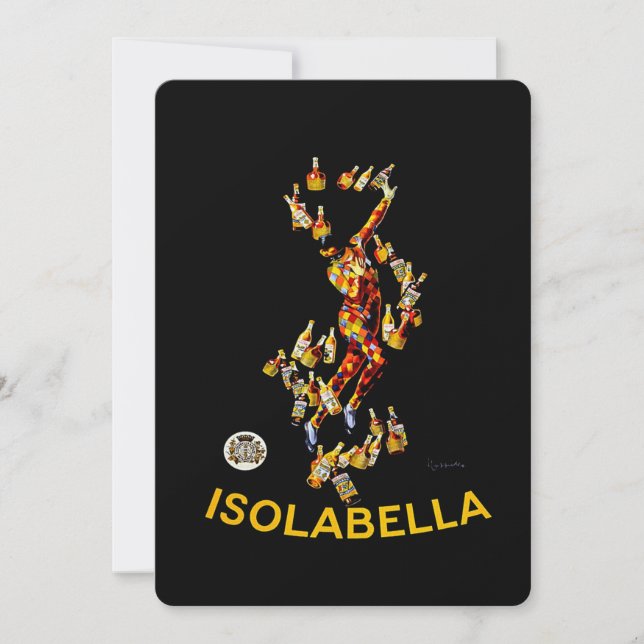 Convite Publicidade do Licor Isolabella de Leonetto Cappie (Frente)