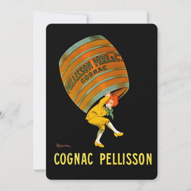 Convite Publicidade Leonetto Cappiello Cognac Pelisson (Frente)