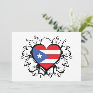 Convite Puero Rico Flag Boricua Cute Simples