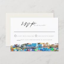 PUERTO RICO Colorors Building Skyline RSVP Card