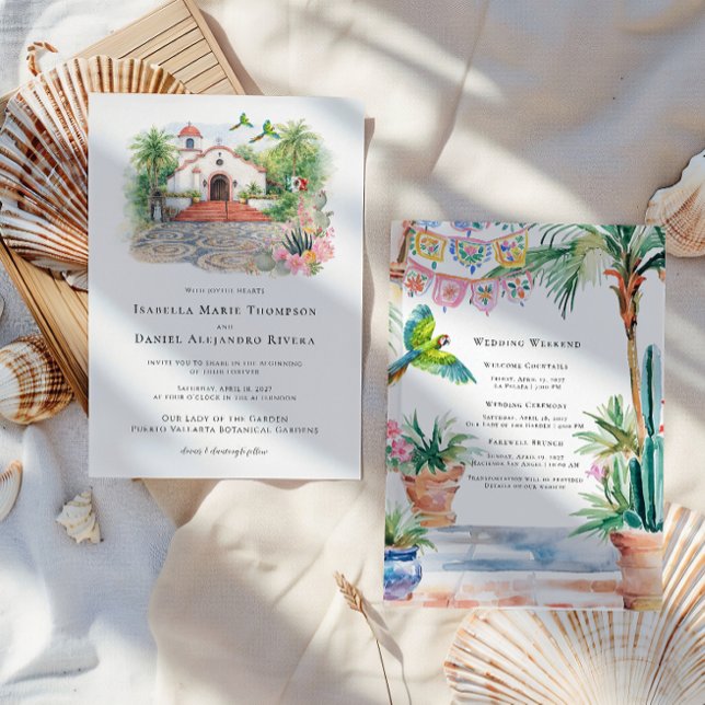 Convite Puerto Vallarta Chapel Wedding Invitation (Criador carregado)