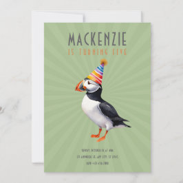 Convite Puffin Birthday Invitation