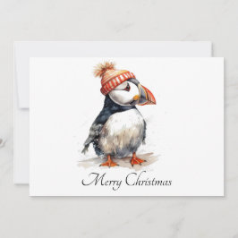 Convite Puffin de Natal personalizável