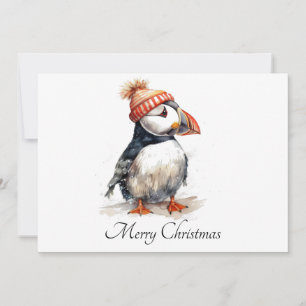 Convite Puffin de Natal personalizável