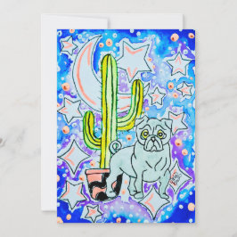 Convite Pug & Cactus