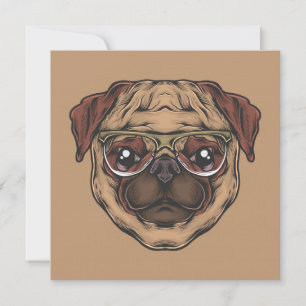 Convite Pug de Cueca