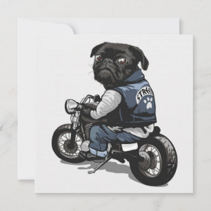 Convite Pug de Cueca