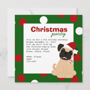 Convite Pug Natal