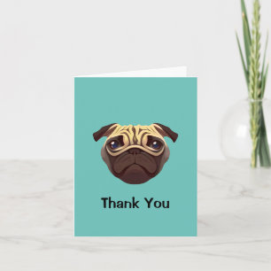 Convite Pug Obrigado