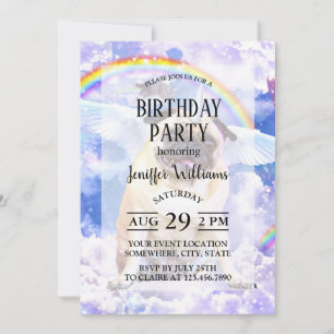 Convite Pug unicorn - Pugicorn bonito