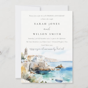 Convite Puglia Itália Paisagem Aquarela Casamento Aniversá