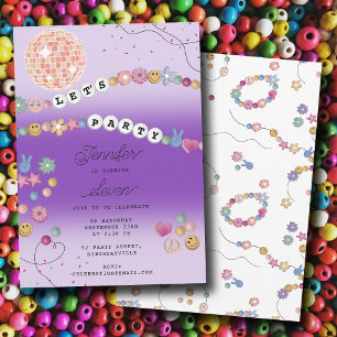 Convite Pulseira da Amizade Menina Jóias Festa de Aniversá