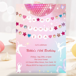 Convite Pulseira da Amizade Na Minha Era de Dança Ballet