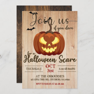 Convite Pumpkin Assaltado Fazendo Assusto De Halloween