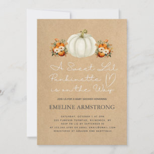 Convite Pumpkin Autumn Fall Chá de fraldas Punkinette