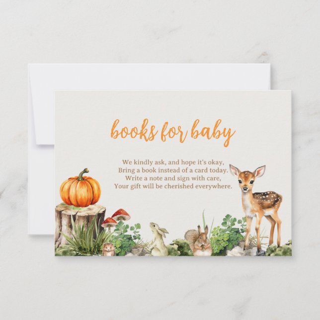Convite Pumpkin Books For Baby (Frente)