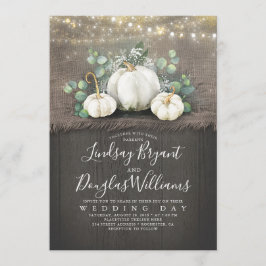 Convite Pumpkin branco russo e o casamento do bebê