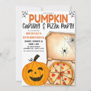 Convite Pumpkin Carving and Pizza Invation