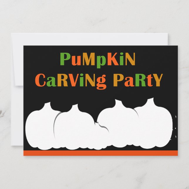 Convite Pumpkin Carving Halloween Party (Frente)