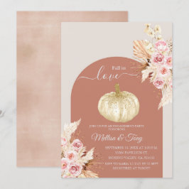 Convite Pumpkin do Arco Caindo Apaixonado