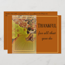 Convite Pumpkin E Mãe 2 / Obrigado / Cartão-postal de 5" x