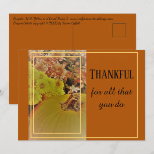 Convite Pumpkin E Mãe 2 / Obrigado / Cartão-postal de 5" x