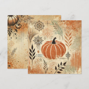 Convite Pumpkin Imprimível Rolo de Tinta Distorcida