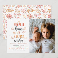 Pumpkin Kisses & Harvest Deseja Novo Bebê