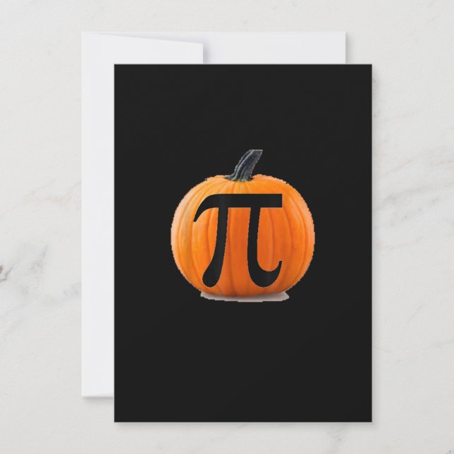 Convite Pumpkin Pi - Símbolo Halloween e Fall Math (Frente)