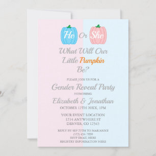 Convite Pumpkin Queda Revolução do Gênero